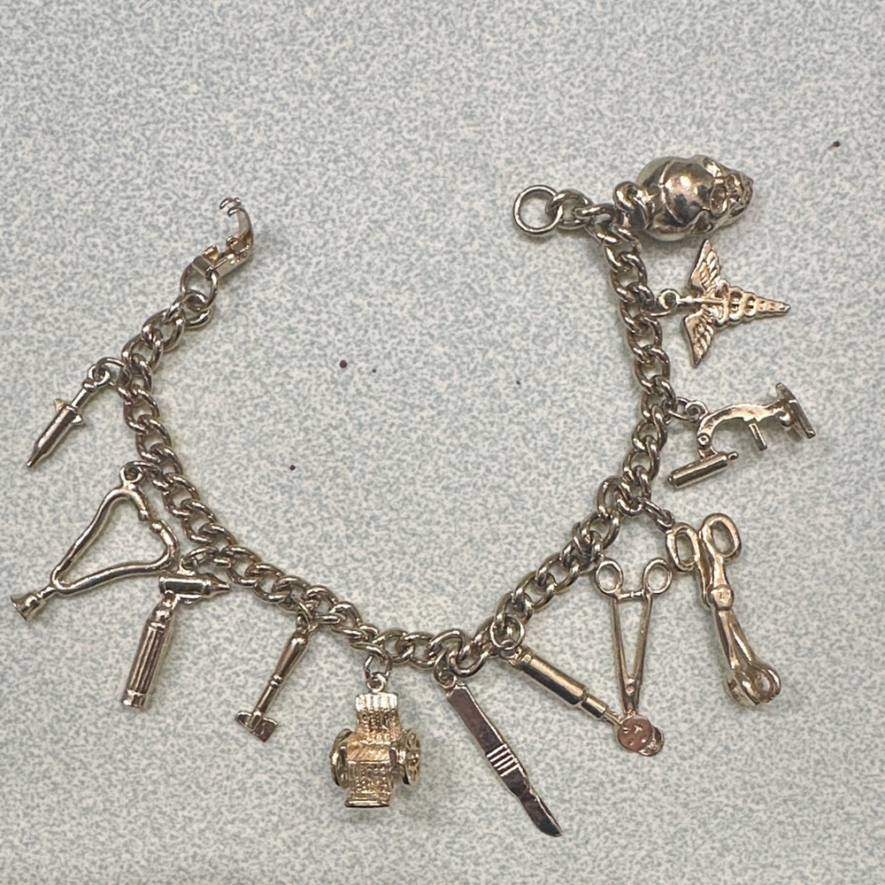 ADORABLE  Charm Bracelet with Medical Charms